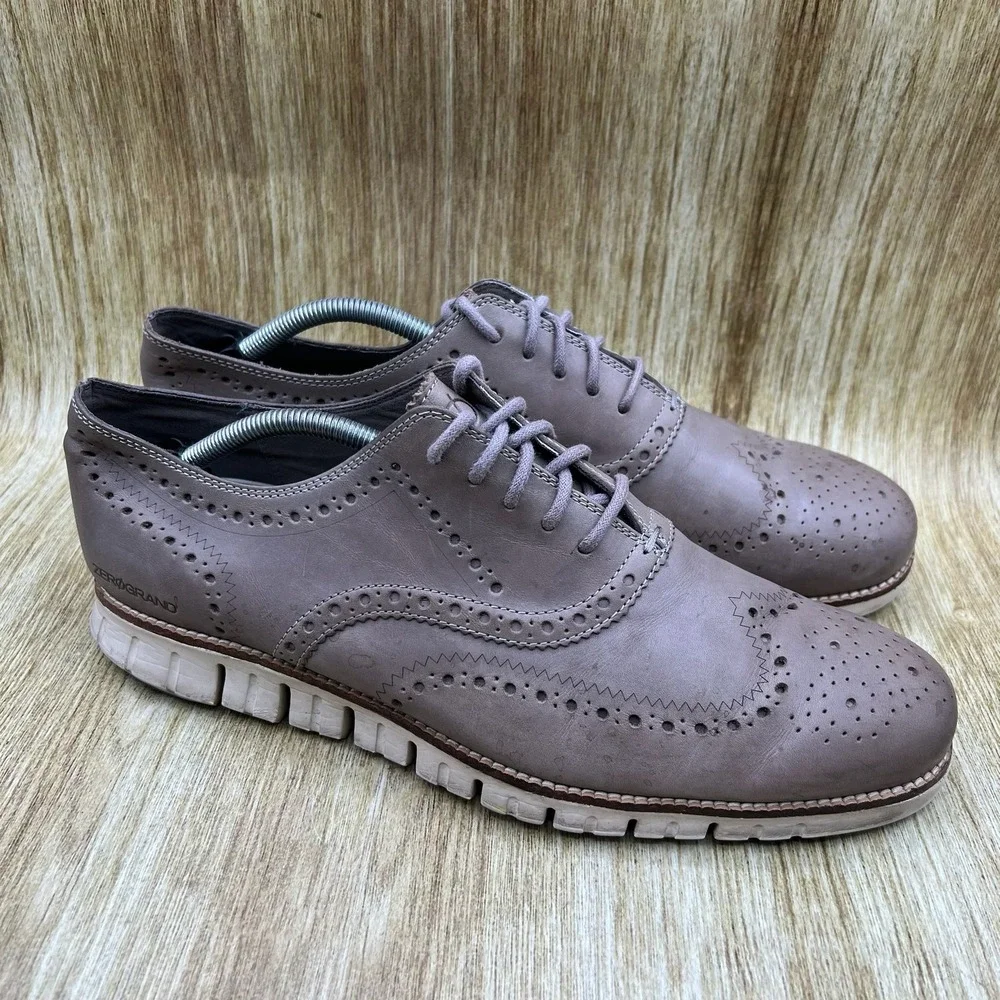 Cole Haan Zerogrand Wingtip Oxford‎ Men's 12 M Ironstone Leather Shoes C25007